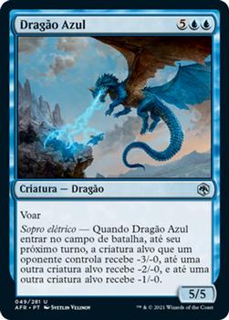 2021 Magic The Gathering Adventures in the Forgotten Realms (Portuguese) #49 Dragão Azul Front