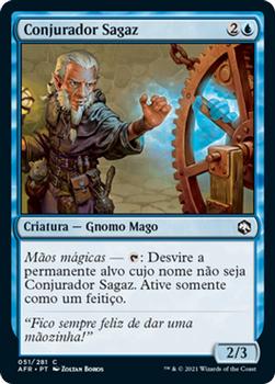 2021 Magic The Gathering Adventures in the Forgotten Realms (Portuguese) #51 Conjurador Sagaz Front