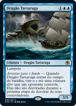 2021 Magic The Gathering Adventures in the Forgotten Realms (Portuguese) #56 Dragão Tartaruga Front