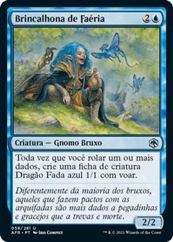 2021 Magic The Gathering Adventures in the Forgotten Realms (Portuguese) #58 Brincalhona de Faéria Front
