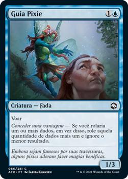2021 Magic The Gathering Adventures in the Forgotten Realms (Portuguese) #66 Guia Pixie Front