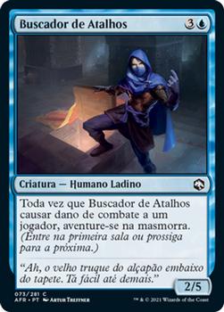2021 Magic The Gathering Adventures in the Forgotten Realms (Portuguese) #73 Buscador de Atalhos Front