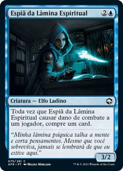 2021 Magic The Gathering Adventures in the Forgotten Realms (Portuguese) #75 Espiã da Lâmina Espiritual Front