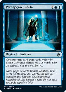 2021 Magic The Gathering Adventures in the Forgotten Realms (Portuguese) #77 Percepção Súbita Front