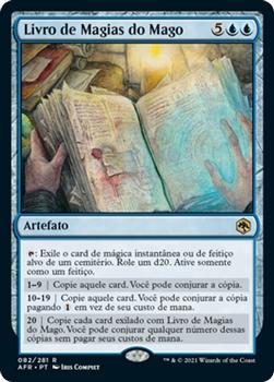 2021 Magic The Gathering Adventures in the Forgotten Realms (Portuguese) #82 Livro de Magias do Mago Front