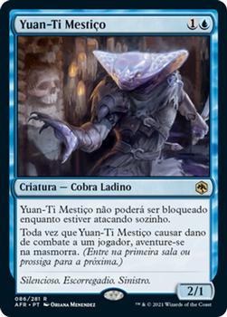 2021 Magic The Gathering Adventures in the Forgotten Realms (Portuguese) #86 Yuan-Ti Mestiço Front