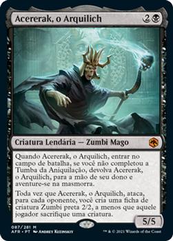 2021 Magic The Gathering Adventures in the Forgotten Realms (Portuguese) #87 Acererak, o Arquilich Front