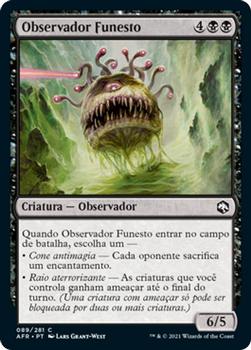2021 Magic The Gathering Adventures in the Forgotten Realms (Portuguese) #89 Observador Funesto Front