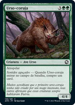 2021 Magic The Gathering Adventures in the Forgotten Realms (Portuguese) #198 Urso-coruja Front