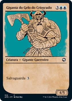 2021 Magic The Gathering Adventures in the Forgotten Realms (Portuguese) #310 Giganta do Gelo do Crioscudo Front