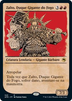 2021 Magic The Gathering Adventures in the Forgotten Realms (Portuguese) #323 Zalto, Duque Gigante do Fogo Front