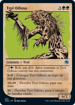 2021 Magic The Gathering Adventures in the Forgotten Realms (Portuguese) #327 Trol Odioso Front