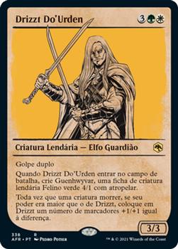 2021 Magic The Gathering Adventures in the Forgotten Realms (Portuguese) #338 Drizzt Do'Urden Front