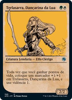2021 Magic The Gathering Adventures in the Forgotten Realms (Portuguese) #346 Trelasarra, Moon Dancer Front