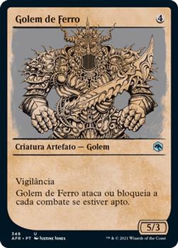 2021 Magic The Gathering Adventures in the Forgotten Realms (Portuguese) #348 Golem de Ferro Front