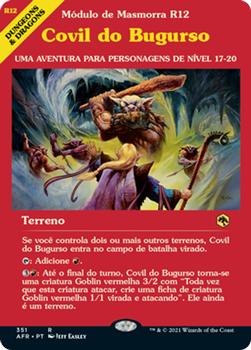 2021 Magic The Gathering Adventures in the Forgotten Realms (Portuguese) #351 Covil do Bugurso Front
