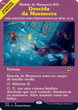 2021 Magic The Gathering Adventures in the Forgotten Realms (Portuguese) #352 Descida da Masmorra Front