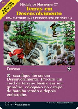 2021 Magic The Gathering Adventures in the Forgotten Realms (Portuguese) #353 Terras em Desenvolvimento Front