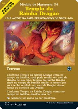 2021 Magic The Gathering Adventures in the Forgotten Realms (Portuguese) #357 Templo da Rainha Dragão Front