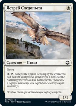 2021 Magic The Gathering Adventures in the Forgotten Realms (Russian) #37 Ястреб Следопыта Front
