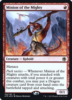 2021 Magic The Gathering Adventures in the Forgotten Realms - Promos #156s Minion of the Mighty Front