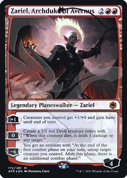 2021 Magic The Gathering Adventures in the Forgotten Realms - Promos #172a Zariel, Archduke of Avernus Front