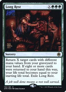 2021 Magic The Gathering Adventures in the Forgotten Realms - Promos #193s Long Rest Front