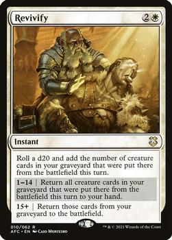 2021 Magic The Gathering Adventures in the Forgotten Realms Commander #10 Revivify Front