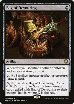 2021 Magic The Gathering Adventures in the Forgotten Realms Commander #21 Bag of Devouring Front