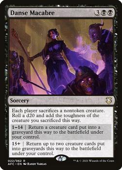 2021 Magic The Gathering Adventures in the Forgotten Realms Commander #22 Danse Macabre Front