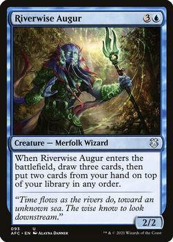 2021 Magic The Gathering Adventures in the Forgotten Realms Commander #93 Riverwise Augur Front