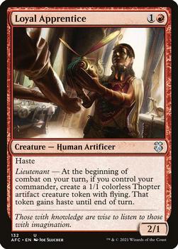 2021 Magic The Gathering Adventures in the Forgotten Realms Commander #132 Loyal Apprentice Front
