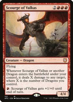 2021 Magic The Gathering Adventures in the Forgotten Realms Commander #137 Scourge of Valkas Front