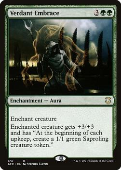 2021 Magic The Gathering Adventures in the Forgotten Realms Commander #173 Verdant Embrace Front
