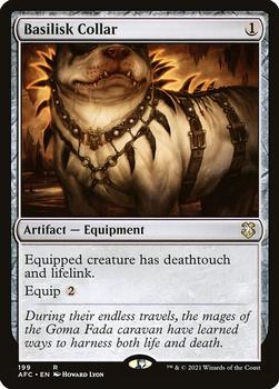 2021 Magic The Gathering Adventures in the Forgotten Realms Commander #199 Basilisk Collar Front