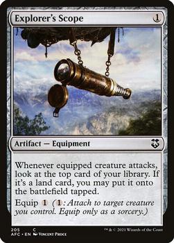 2021 Magic The Gathering Adventures in the Forgotten Realms Commander #205 Explorer's Scope Front