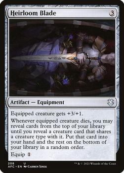 2021 Magic The Gathering Adventures in the Forgotten Realms Commander #208 Heirloom Blade Front