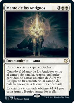 2021 Magic The Gathering Adventures in the Forgotten Realms Commander (Spanish) #8 Manto de los Antiguos Front