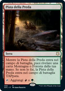 2021 Magic The Gathering Adventures in the Forgotten Realms Commander (Italian) #240 Pista della Preda Front