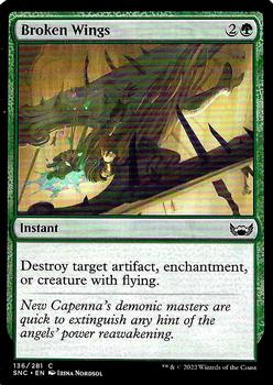 2022 Magic The Gathering Streets of New Capenna #136/281 Broken Wings Front