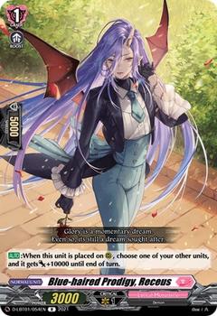 2021 Cardfight!! Vanguard Booster Pack 01: Lyrical Melody #54 Blue-haired Prodigy, Receus Front