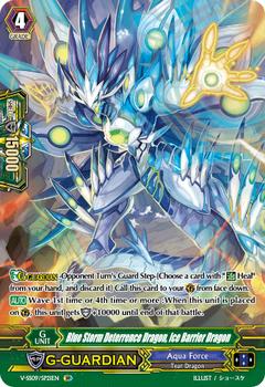 2021 Cardfight!! Vanguard Special Series 09 “Revival Selection” #sp21 Blue Storm Deterrence Dragon, Ice Barrier Dragon Front
