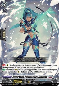 2021 Cardfight!! Vanguard Booster Pack 02: A Brush with the Legends #6 Aurora Battle Princess, Perio Turquoise Front
