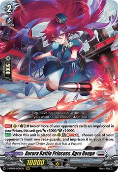 2021 Cardfight!! Vanguard Booster Pack 01: Genesis of the Five Greats #6 Aurora Battle Princess, Agra Rouge Front