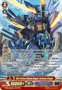 2022 Cardfight!! Vanguard P-Special Series 01: P Clan Collection #sr21 Blue Furious Charge Dragon, Furiargus Dragon Front
