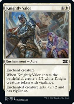 2022 Magic The Gathering Double Masters #14 Knightly Valor Front