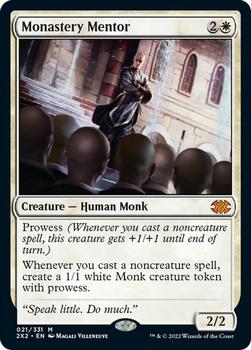 2022 Magic The Gathering Double Masters #21 Monastery Mentor Front