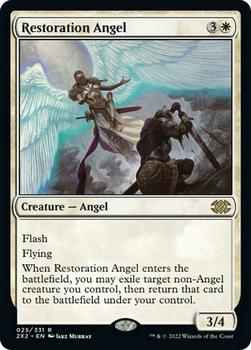 2022 Magic The Gathering Double Masters #25 Restoration Angel Front