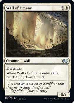 2022 Magic The Gathering Double Masters #33 Wall of Omens Front