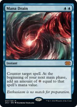 2022 Magic The Gathering Double Masters #57 Mana Drain Front